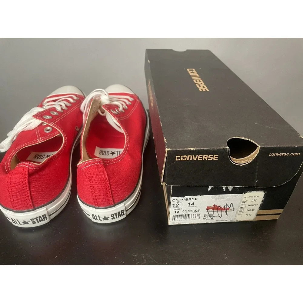Y2K VTG Converse All Star Chuck Taylor Red Low Men's Size 12 Deadstock NIB NEW - Picture 5 of 5